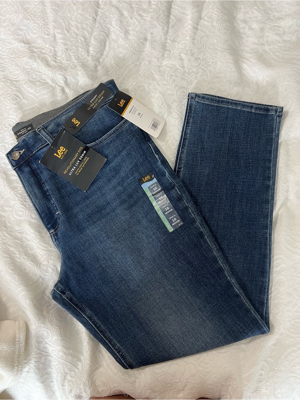 Lee Dark Blue Straight Fit Jeans